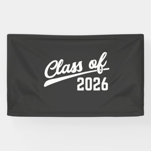 Klas van 2026 Afstudeerjaar 2026 School Spandoek (Horizontaal)