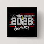 Klas van 2026 Afstudeerjaar Typografie Vierkante Button 5,1 Cm (Voorkant)