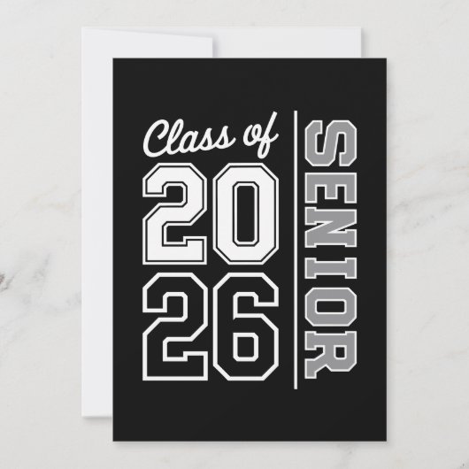 Klas van 2026 Afstudeerklas 26 Afgestudeerde Aankondiging (Voorkant)
