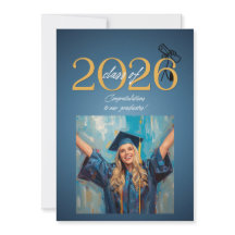 Klas van 2026 Afstudeierfeest Modern Blauw &