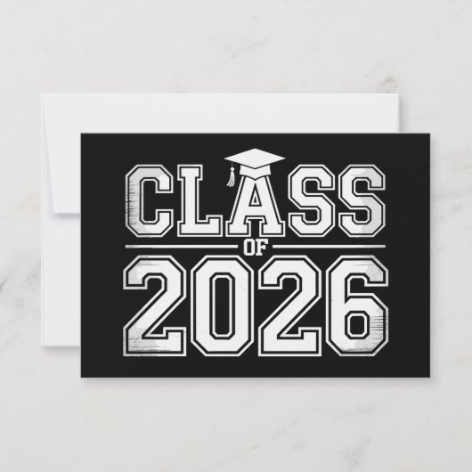 Klas Van 2026 Afstuderen 26 Afgestudeerd Vintage Aankondiging (Voorkant)