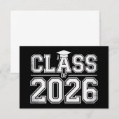 Klas Van 2026 Afstuderen 26 Afgestudeerd Vintage Aankondiging (Voorkant / Achterkant)