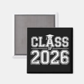 Klas Van 2026 Afstuderen 26 Afgestudeerd Vintage Magneet (Voorkant / Achterkant)