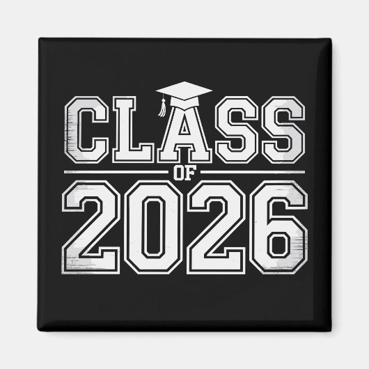 Klas Van 2026 Afstuderen 26 Afgestudeerd Vintage Magneet (Voorkant)