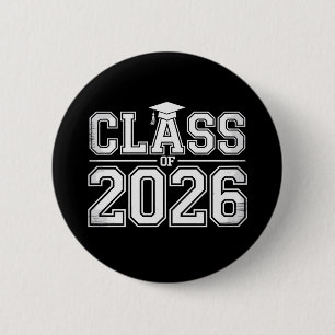 Klas van 2026 Afstuderen 26 Afgestudeerd Vintage Ronde Button 5,7 Cm