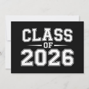 Klas van 2026 Afstuderen Afgestudeerd Retro Vintag Kaart