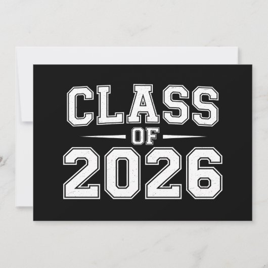 Klas van 2026 Afstuderen Afgestudeerd Retro Vintag Kaart (Voorkant)