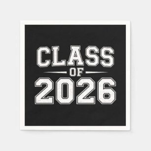 Klas van 2026 Afstuderen Afgestudeerd Retro Vintag Servet