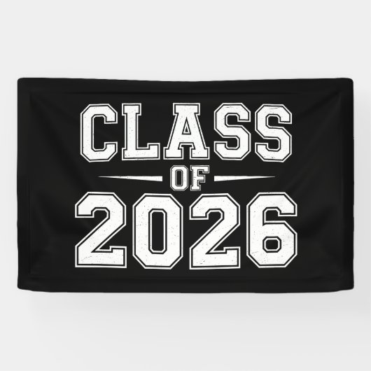 Klas Van 2026 Afstuderen Afgestudeerd Retro Vintag Spandoek (Horizontaal)