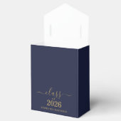 Klas van 2026 Blauw Goud Script Afstuderen Bedankdoosjes (Geopend)