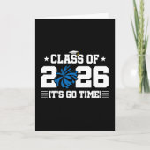 Klas van 2026 Blauwe Cheer Afstuderen Het Is Tijd Kaart (Voorkant)