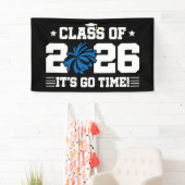Klas van 2026 Blauwe Cheer Afstuderen Het Is Tijd Spandoek (Insitu)