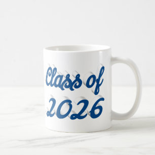 Klas van 2026 blauwe script afstuderen koffiemok