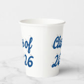 Klas van 2026 blauwe script afstuderen papieren bekers (Rechts)