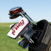 Klas van 2026 bordeauxrode tekst afstuderen golfheadcover (Insitu)