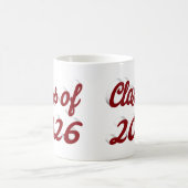 Klas van 2026 bordeauxrood script afstudeer koffiemok (Center)