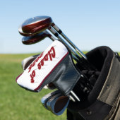 Klas van 2026 bordeauxrood typografie afstuderen  golfheadcover (Insitu)