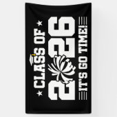 Klas van 2026 Cheer Afstudeerquote 'It's Go Time' Spandoek (Verticaal)