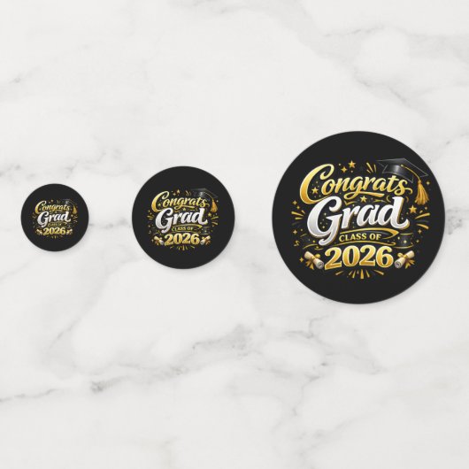 Klas van 2026 confetti (Voorkanten)
