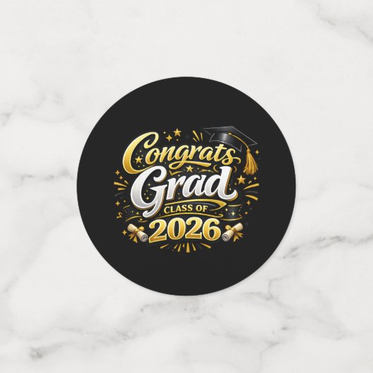 Klas van 2026 confetti (Kleine voorkant)