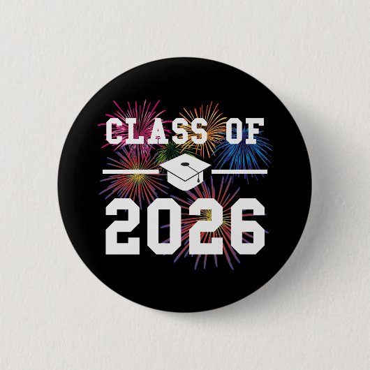 Klas van 2026 eindexamenjaar ronde button 5,7 cm (Voorkant)