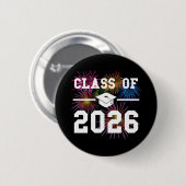 Klas van 2026 eindexamenjaar ronde button 5,7 cm (Voorkant /achterkant)
