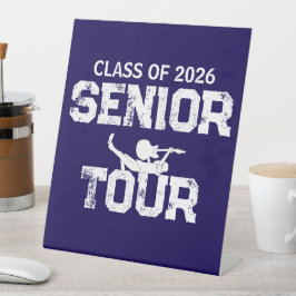 Klas van 2026 eindexamenjaar tour reclamebord met voetstuk