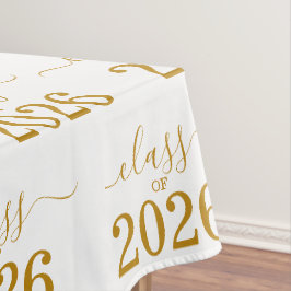 Klas van 2026 Elegant Goud Schrift Tafelkleed