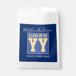 Klas van 2026 Elegant Koningsblauw & Goud Afstuder Bedankzakje