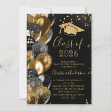 Klas van 2026 Elegante gouden glinsterende afstude