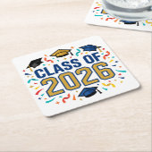 Klas van 2026 Feest Kartonnen Onderzetters (Schuin)