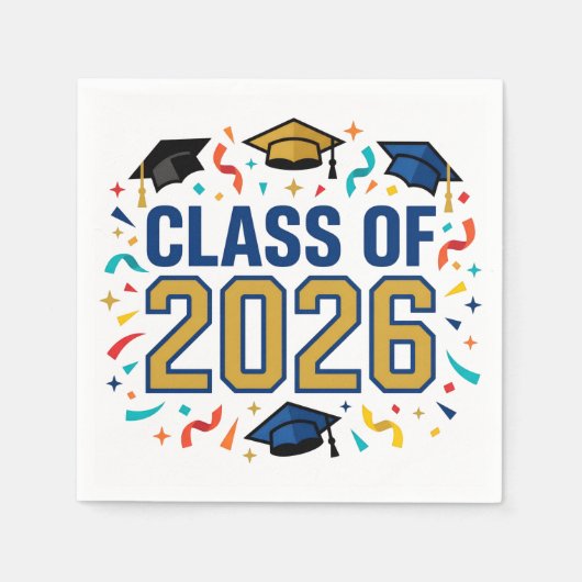Klas van 2026 Feest Servet (Voorkant)