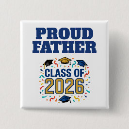 Klas van 2026 Feest Vierkante Button 5,1 Cm
