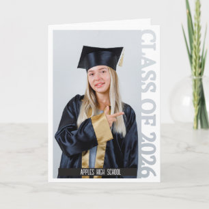 Klas van 2026 Foto Afstudeeraankondigingskaart Bedankkaart