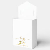 Klas van 2026 Foto Elegante Gouden Script Afstudee Bedankdoosjes (Geopend)
