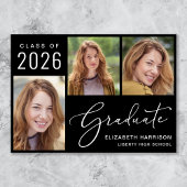 Klas van 2026 Foto Script Zwart Afstudeerfeest Aankondiging