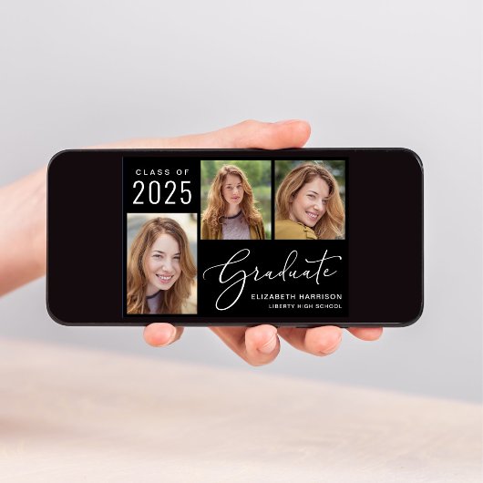 Klas van 2026 Foto Script Zwart Afstudeerfeest Aankondiging