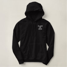 Klas van 2026 Geborduurde Zwarte Hoodie