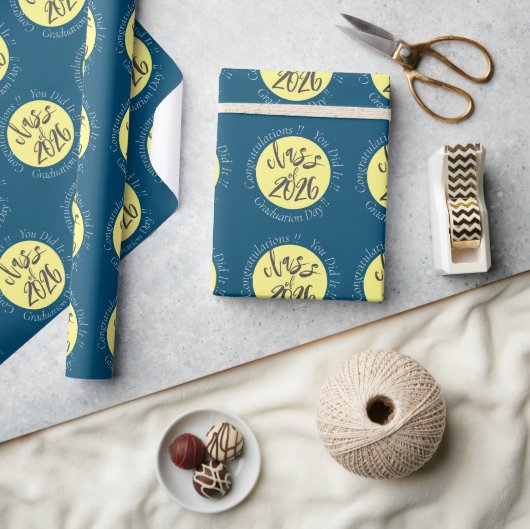 Klas van 2026 Gefeliciteerd Afstudeercadeau Cadeaupapier (Crafts)