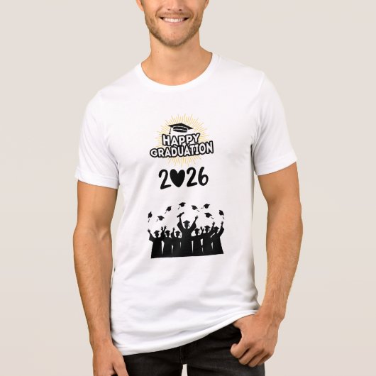 Klas van 2026 Gefeliciteerd met je afstuderen - Mi Tri-Blend Shirt (Voorkant)