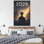 Klas van 2026 Gepersonaliseerde Naam Afstudeerontw Canvas Afdruk (Insitu (Slaapkamer))
