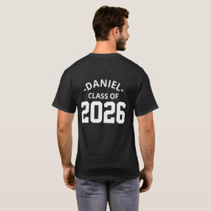 Klas van 2026 gepersonaliseerde strijkplaat Klan T-shirt