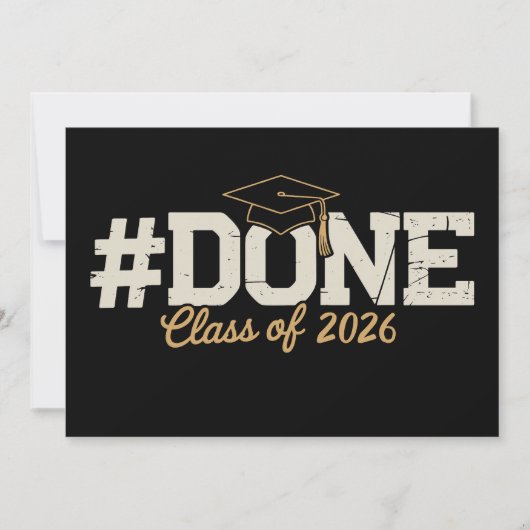 Klas van 2026 Goud Afstuderen Geslaagd Kaart (Voorkant)