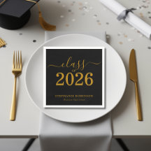 Klas van 2026 Goud Zwart Afstuderen 