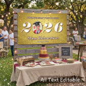 Klas van 2026 Gouden Confetti Glitters Aangepaste  Spandoek