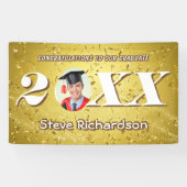 Klas van 2026 Gouden Confetti Glitters Aangepaste  Spandoek (Horizontaal)