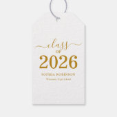 Klas van 2026 Gouden Script Afstuderen  Cadeaulabel (Achterkant)