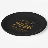 Klas van 2026 Gouden Script Afstuderen Papieren Bordje (Gekanteld)