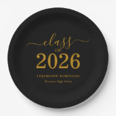Klas van 2026 Gouden Script Afstuderen Papieren Bordje (Voorkant)