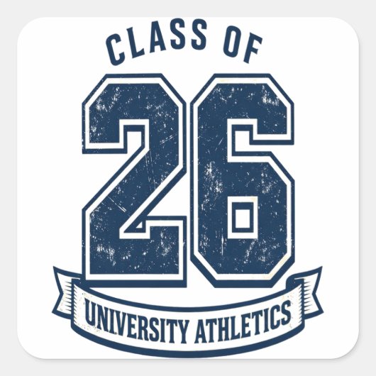 Klas van 2026 – Graduate Pride College Vierkante Sticker (Voorkant)